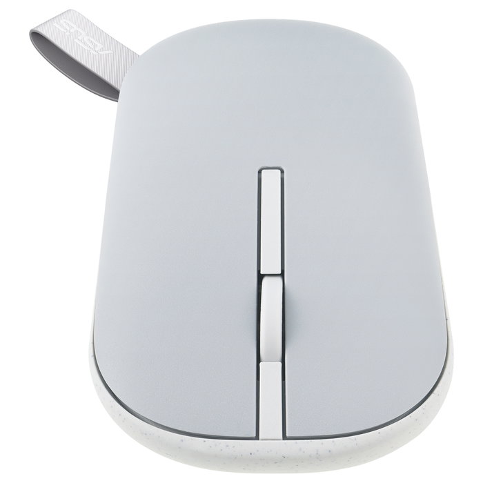 ASUS Marshmallow Mouse MD100 Ratón óptico inalámbrico RF+Bluetooth 1600 DPI Gris