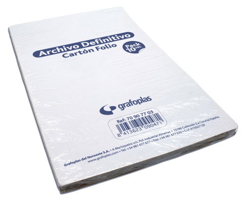 Grafoplás Caja de Archivo Definitivo Folio Blanco Pack de 10
