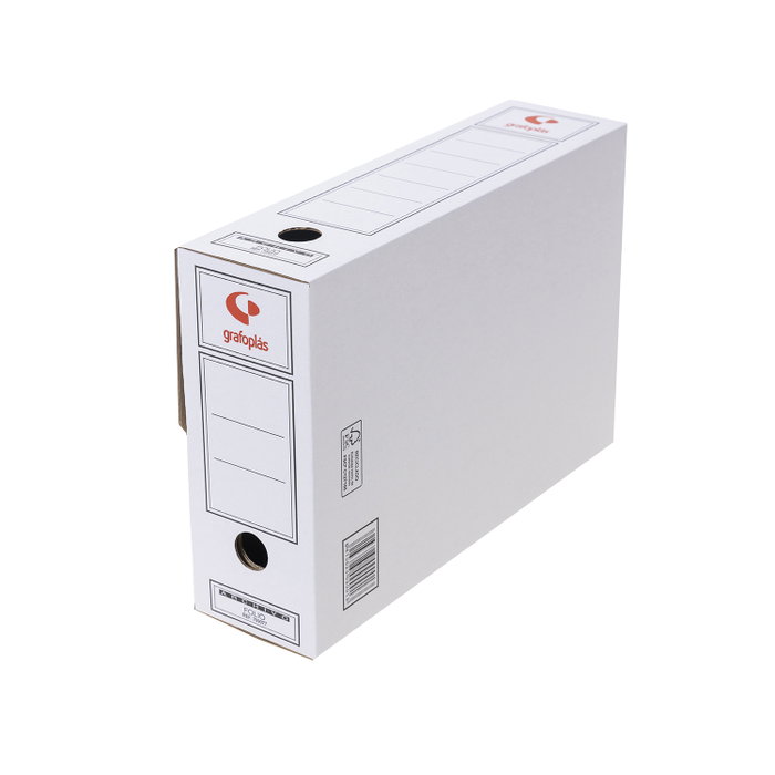 Grafoplás Caja de Archivo Definitivo Folio Blanco Pack de 10