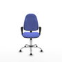 PIQUERAS Y CRESPO Silla de oficina Algarra Azul claro con Base cromada