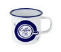 Privilege Mug Esmaltada Blanca con Frases 150ml - 6.8 cm ancho x 8.5 cm largo x 6 cm alto (24 Unidades)