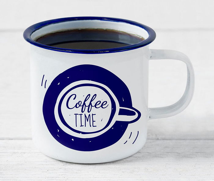 Privilege Mug Esmaltada Blanca con Frases 150ml - 6.8 cm ancho x 8.5 cm largo x 6 cm alto (24 Unidades)