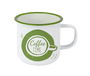 Privilege Mug Esmaltada Blanca con Frases 150ml - 6.8 cm ancho x 8.5 cm largo x 6 cm alto (24 Unidades)
