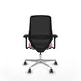 PIQUERAS Y CRESPO Silla de oficina Mardos Rosa y Negro con Brazos 3D
