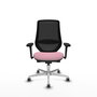 PIQUERAS Y CRESPO Silla de oficina Mardos Rosa y Negro con Brazos 3D