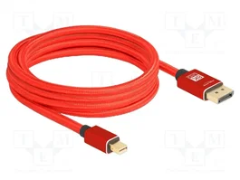 DeLOCK Cable Mini DisplayPort a DisplayPort 8K 3 m Rojo Metal