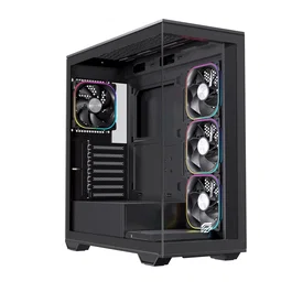 Einarex S700 RGB Caja Semitorre con Vidrio Templado y 4 Ventiladores, Negra
