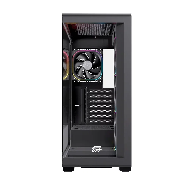 Einarex S700 RGB Caja Semitorre con Vidrio Templado y 4 Ventiladores, Negra