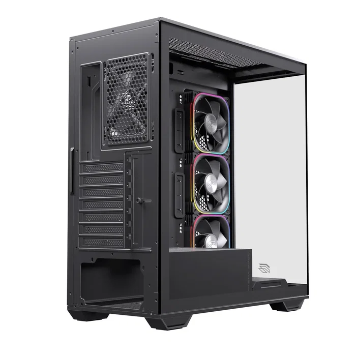 Einarex S700 RGB Caja Semitorre con Vidrio Templado y 4 Ventiladores, Negra