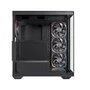 Einarex S700 RGB Caja Semitorre con Vidrio Templado y 4 Ventiladores, Negra