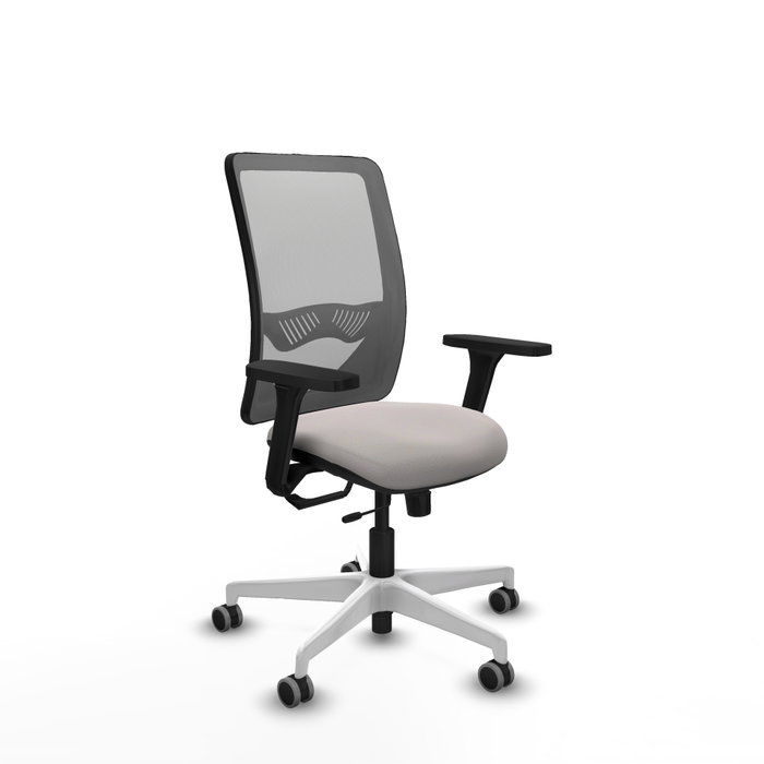 PIQUERAS Y CRESPO Silla de oficina Zulema con mecanismo Sincro/Traslack, Blanco y Gris PIQUERAS Y CRESPO Silla de oficina Zulema con mecanismo Sincro/Traslack, Blanco y Gris