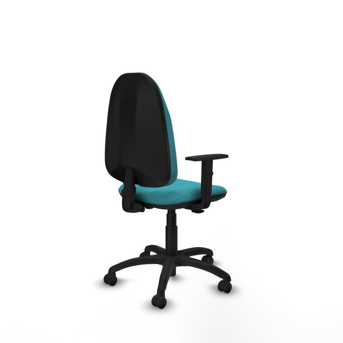 PIQUERAS Y CRESPO Silla de oficina Algarra, Tela Turquesa, Brazos 1D, Ruedas para Parqué PIQUERAS Y CRESPO Silla de oficina Algarra, Tela Turquesa, Brazos 1D, Ruedas para Parqué