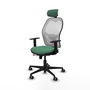 PIQUERAS Y CRESPO Silla de oficina Jorquera Verde esmeralda y Blanco