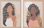DKD Home Decor Cuadro Lienzo Cristal Mujer Surtido de 2 Modelos (4 Piezas)