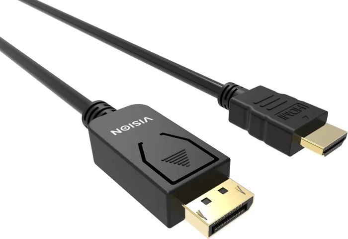 Vision Cable Adaptador DisplayPort 1.3 a HDMI 2.0 1 m - 4K 60Hz, 3840x2160 Pixeles, Conectores Macho, Dorados, Ref. 1MDPHDMI/BL