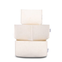 Aberto Design Set Organizador de Escritorio 6268, Organizador de Fieltro para Oficina, Juego de 3 Piezas, Color Crema