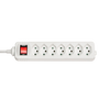 Lindy 73168 Regleta de 7 salidas con interruptor Blanco