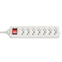 Lindy 73168 Regleta de 7 salidas con interruptor Blanco