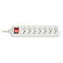 LINDY Regleta de 7 tomas de corriente con interruptor, Blanco