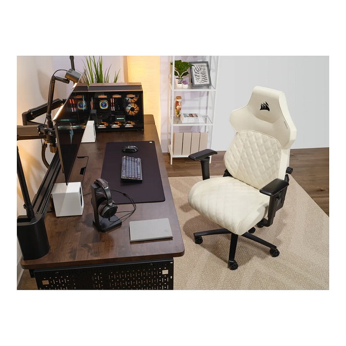 Corsair TC500 LUXE Silla Gaming para PC (Color Negro/Beige) - Reclinable 160°, Reposabrazos 3D Ajustables, Respaldo y Asiento Tapizados, Soporta hasta 120 kg Corsair TC500 LUXE Silla Gaming para PC (Color Negro/Beige) - Reclinable 160°, Reposabrazos 3D Ajustables, Respaldo y Asiento Tapizados, Soporta hasta 120 kg