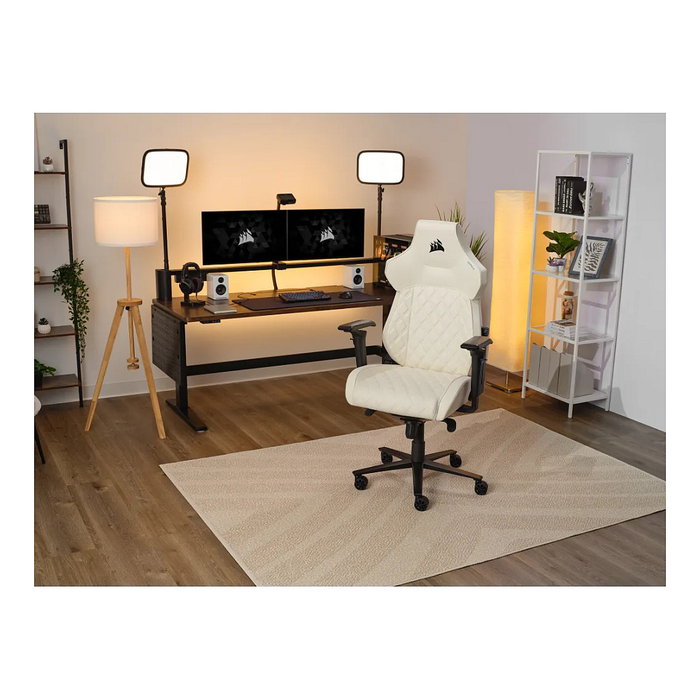 Corsair TC500 LUXE Silla Gaming para PC (Color Negro/Beige) - Reclinable 160°, Reposabrazos 3D Ajustables, Respaldo y Asiento Tapizados, Soporta hasta 120 kg Corsair TC500 LUXE Silla Gaming para PC (Color Negro/Beige) - Reclinable 160°, Reposabrazos 3D Ajustables, Respaldo y Asiento Tapizados, Soporta hasta 120 kg