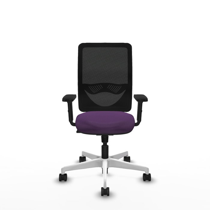 PIQUERAS Y CRESPO Silla de oficina Zulema con mecanismo Sincro, Morado y Negro