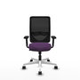 PIQUERAS Y CRESPO Silla de oficina Zulema con mecanismo Sincro, Morado y Negro