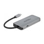DeLOCK Concentrador USB 3.2 Gen 1 con 4 puertos, Gigabit LAN y PD, Gris