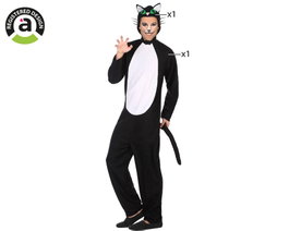Disfraz Gato Hombre Adulto Negro XL