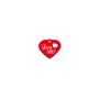Placa identificativa para collar Imarc Heart Rojo