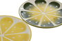 DKD Home Decor Fruits 24 Plato Moderno Mediterraneo Amarillo Verde Gres 22.5 x 2.5 x 22.5 cm (2 Unidades)