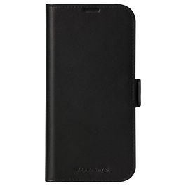 dbramante1928 COPENHAGEN_3 Funda Folio de Cuero Negro para iPhone 16 ProMax con Soporte y 3 Bolsillos para Tarjetas