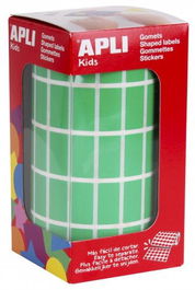 Gomets Apli Rollo 59H Rectangulo 20X10 Mm Verde 3.540 Uds. (04886)