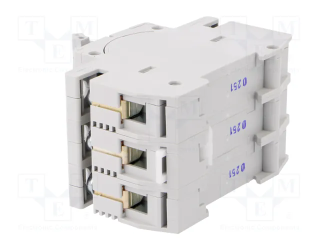 ETI POLAM Interruptor de fusible D01 de 16A 400VAC para raíl DIN de 3 polos