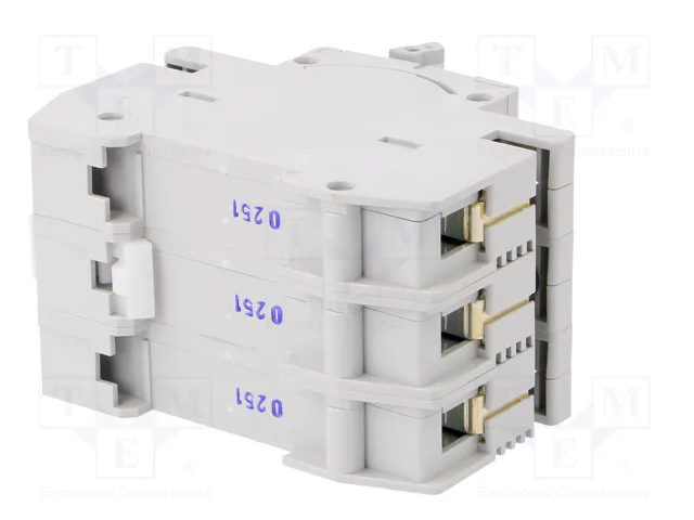 ETI POLAM Interruptor de fusible D01 de 16A 400VAC para raíl DIN de 3 polos