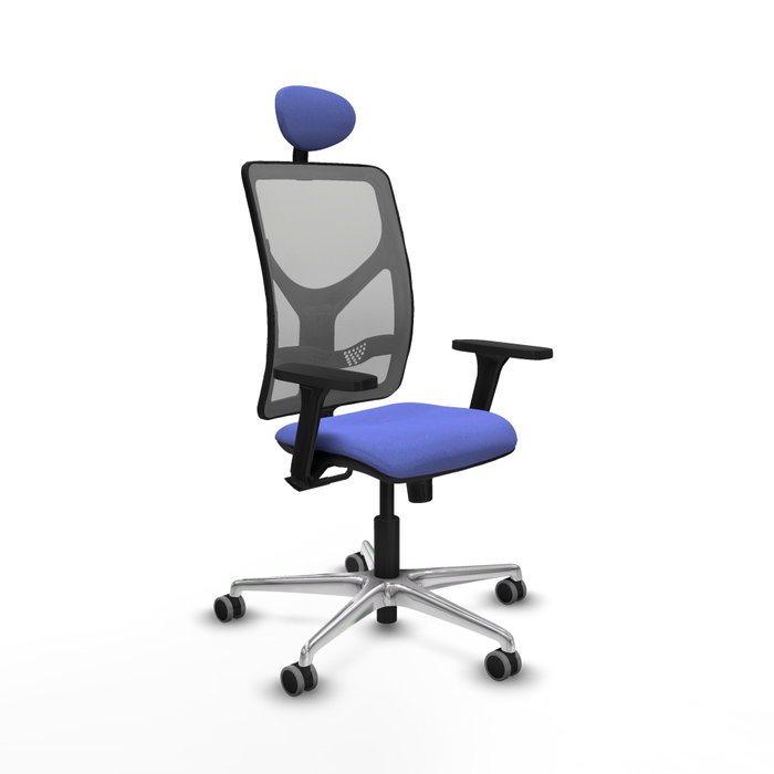PIQUERAS Y CRESPO Silla de oficina Motilla con Mecanismo Sincro Azul claro y Gris PIQUERAS Y CRESPO Silla de oficina Motilla con Mecanismo Sincro Azul claro y Gris