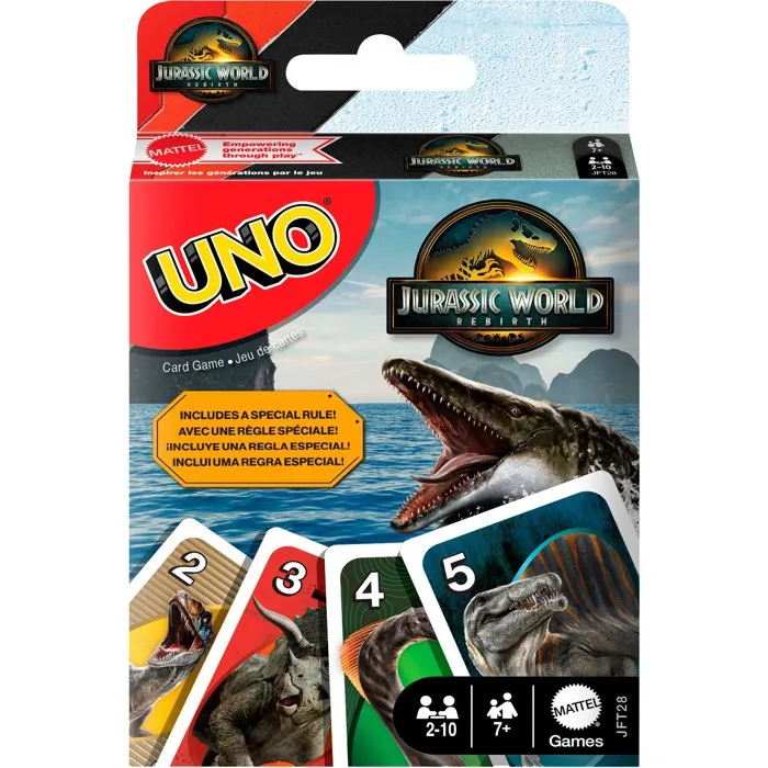 Mattel UNO Jurassic World: El Renacer Juego de Cartas