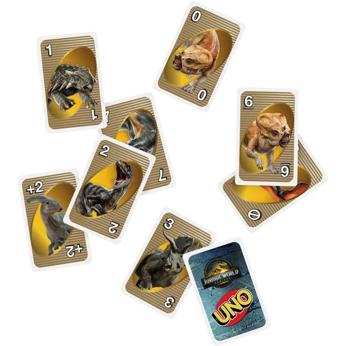 Mattel UNO Jurassic World: El Renacer Juego de Cartas