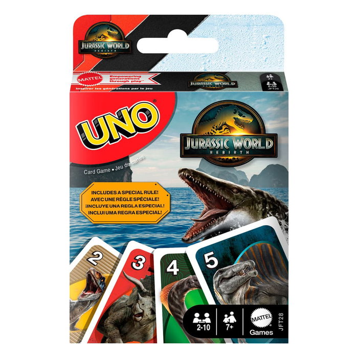 Mattel UNO Jurassic World: El Renacer Juego de Cartas