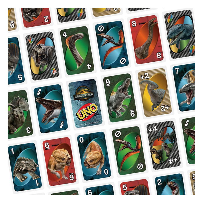 Mattel UNO Jurassic World: El Renacer Juego de Cartas
