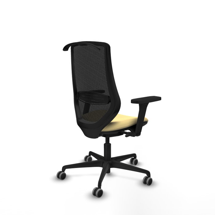 PIQUERAS Y CRESPO Silla de oficina Mardos con mecanismo Sincro/Traslack Crema y Negro