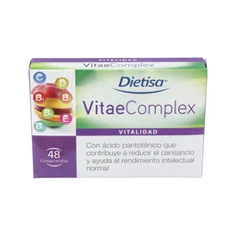 DIETISA Vitaecomplex Complemento Alimenticio Vitaminas y Minerales para Energía y Vitalidad 48 Comp.