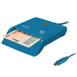 Lector de dni y tarjetas woxter pe26-197 azul usb 2.0