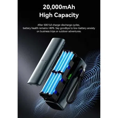 Vention Powerbank 20000mAh 165W FKFH0 Gris Carga Rápida Pantalla Digital Incluye Cable USB Tipo-C