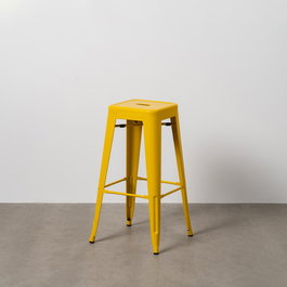 Taburete Amarillo Metal Dallas 43,50 X 43,50 X 76,50 cm (Set de 2)