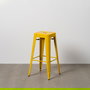 Taburete Amarillo Metal Dallas 43,50 X 43,50 X 76,50 cm (Set de 2)