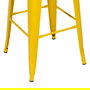 Taburete Amarillo Metal Dallas 43,50 X 43,50 X 76,50 cm (Set de 2)
