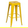 Taburete Amarillo Metal Dallas 43,50 X 43,50 X 76,50 cm (Set de 2)