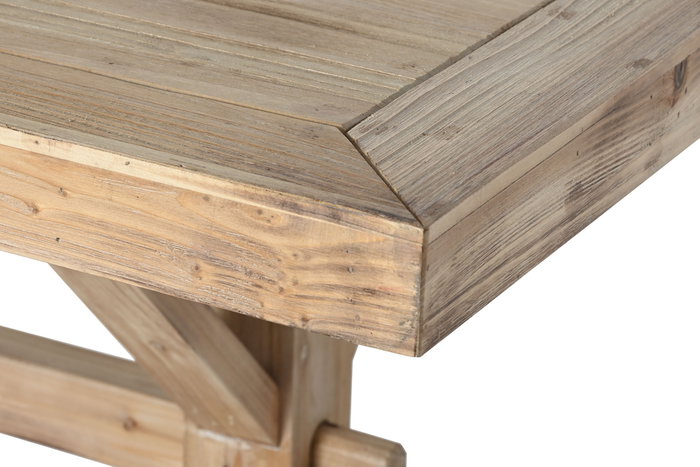 DKD Home Decor Mesa de Comedor Abeto y MDF Natural 200x100x80