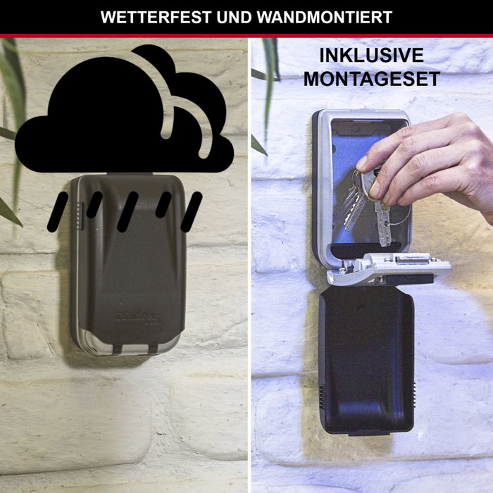Master Lock Caja de llaves 5425EURD con combinación retroiluminada y soporte de pared Master Lock Caja de llaves 5425EURD con combinación retroiluminada y soporte de pared